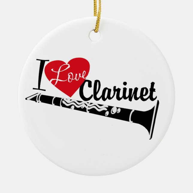 Ornement En Céramique I Love Clarinet Marching Band Photo (Devant)