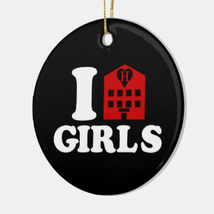 Ornement En Céramique I Love Hotel Girls
