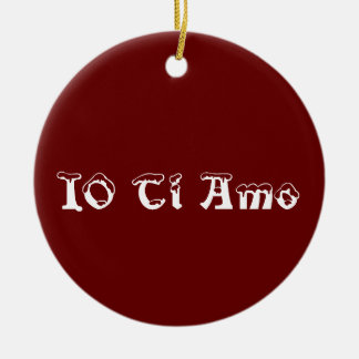 ORNEMENT EN CÉRAMIQUE "I LOVE YOU"