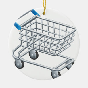 Ornement En Céramique Icône de chariot à achats