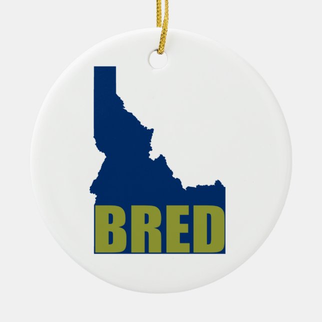 Ornement En Céramique Idaho Bred (Devant)