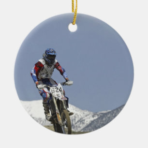 Ornement En Céramique Idaho, Motocross Racing