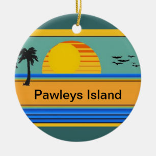 Ornement En Céramique Île de Pawleys, Sc