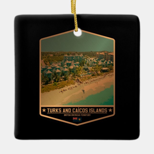 Ornement En Céramique Îles Turques et Caïques (Devant)