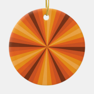 Ornement En Céramique Illusion Optique Orange Ornament
