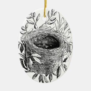 Ornement En Céramique illustration de cru de nid d'oiseau