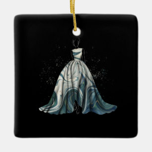 Ornement En Céramique Illustration de mode de robe de soirée #
