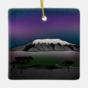 Ornement En Céramique Illustration du mont Kilimandjaro
