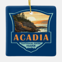 Illustration du parc national Acadia Insigne rétro