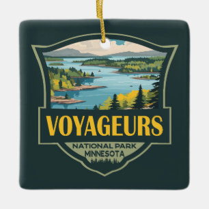 Ornement En Céramique Illustration du parc national des Voyageurs Insign