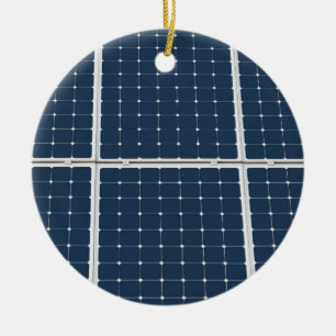 Ornement En Céramique Image amusante d'un panneau solaire