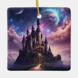 Ornement En Céramique Imaginaire Fairy Tale Castle