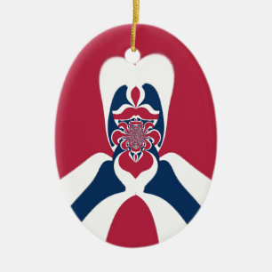 Ornement En Céramique Impression Abstraite E.T.