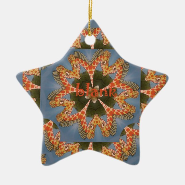 Ornement En Céramique Impression d'art Abstrait Giraffe (Devant)