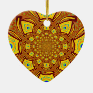 Ornement En Céramique Impression d'art Kaleidoscope d'or