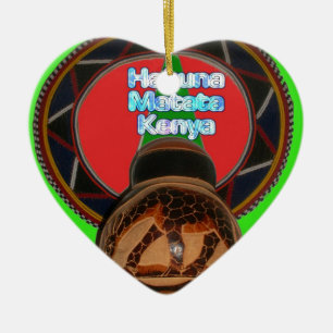 Ornement En Céramique Imprimer Hakuna Matata Kenya Art