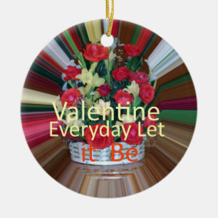 Ornement En Céramique Imprimer Saint-Valentin
