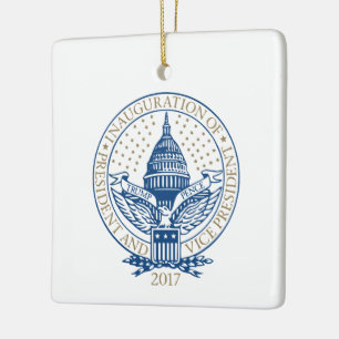 Ornement En Céramique Inauguration Donald Trump Mike Pence Logo 2017 USA
