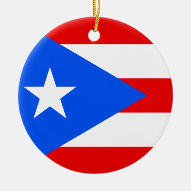 Ornement En Céramique Indicateur Porto Rico (Devant)