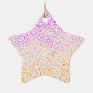 Ornement En Céramique Indicateur Trippy Squiggly Boho Abstrait Trixic Pr