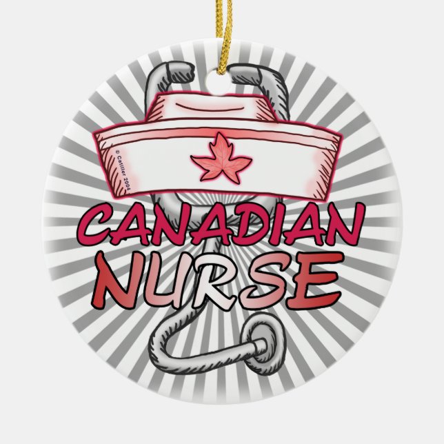 Ornement En Céramique Infirmière du Canada (Devant)