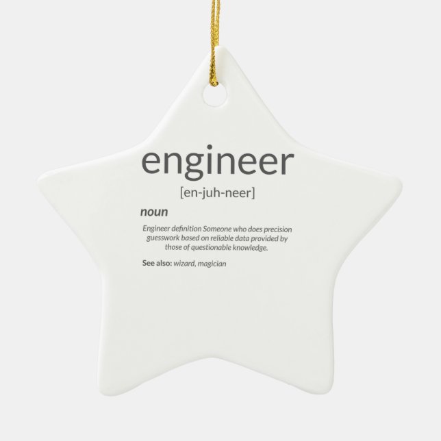 Ornement En Céramique Ingénieur-cadeau Collège Ingénieur majeur Définiti (Devant)