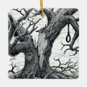 Ornement En Céramique Inktober 2018 Jour 11 - Laissez tomber l'arbre pen