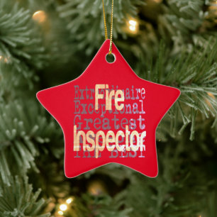 Ornement En Céramique Inspecteur d'incendie Extraordinaire
