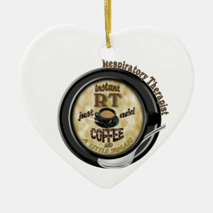 ORNEMENT EN CÉRAMIQUE INSTANT RT RESPIRATOIRE THÉRAPEUTE AJOUTER DU CAFÉ