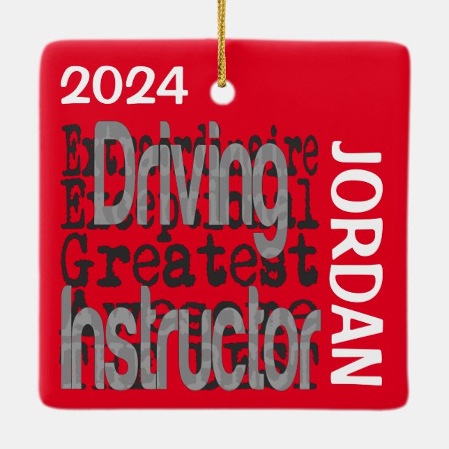 Ornement En Céramique Instructeur de conduite Extraordinaire CUSTOM (Dos)