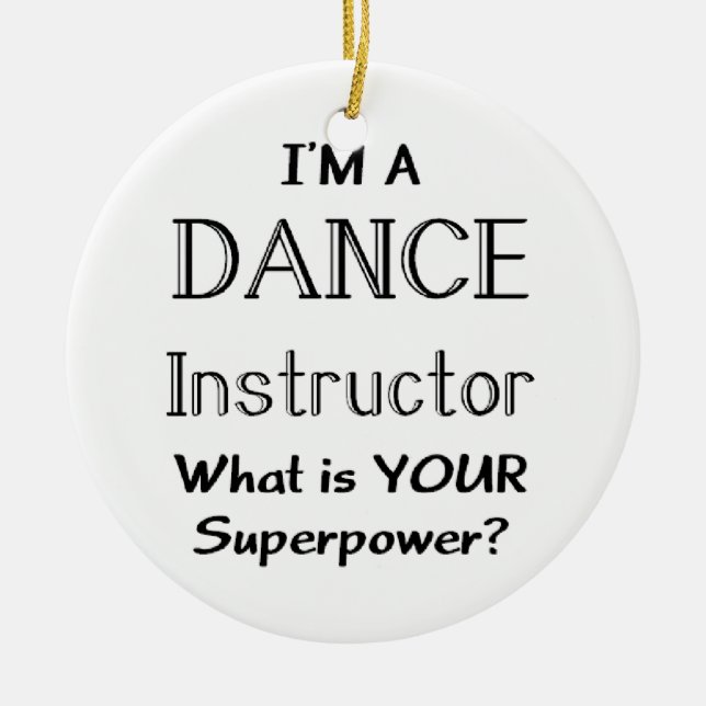 Ornement En Céramique instructeur de danse (Devant)