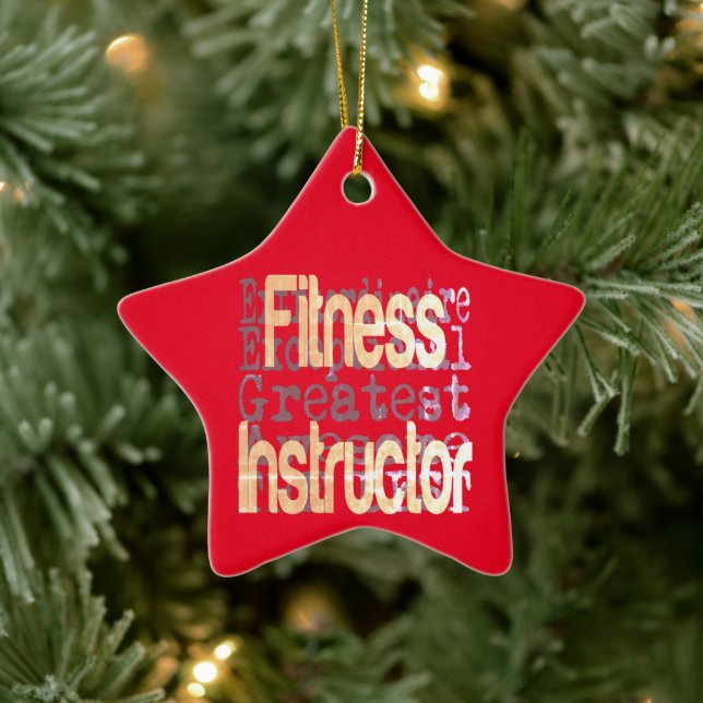 Ornement En Céramique Instructeur de fitness Extraordinaire (Arbre)
