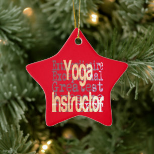 Ornement En Céramique Instructeur de yoga Extraordinaire
