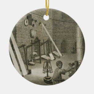 Ornement En Céramique Intérieur de l'atelier d'un tisserand, du volume