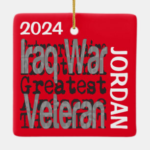 Ornement En Céramique Iraq War Veteran Extraordinaire CUSTOM