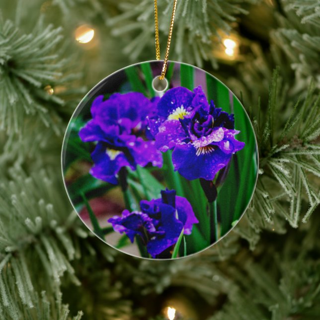 Ornement en céramique Iris Fleurs (Arbre)