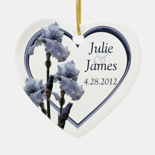 Ornement En Céramique Iris Wedding Favor (Devant)