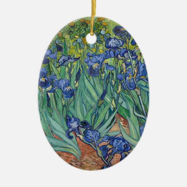 Ornement En Céramique Irises par Van Gogh (Devant)