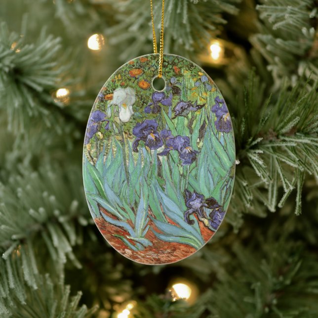 Ornement En Céramique Irises par Vincent van Gogh (Arbre)