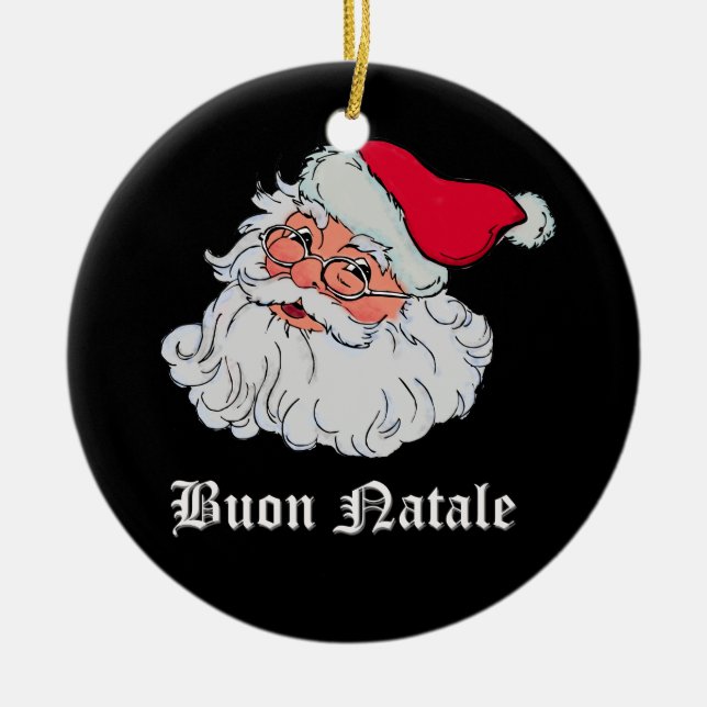 Ornement En Céramique Italien le père noël #2 (Devant)