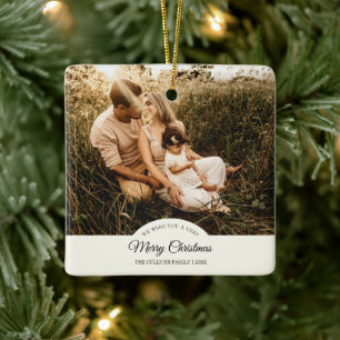 Ornement En Céramique Ivy Very Joyeux Christmas Family Photo