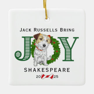 Ornement En Céramique Jack Russells apporte la joie