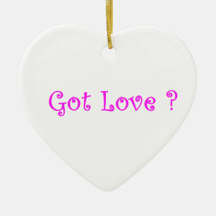 Ornement En Céramique J'ai l'ornement de coeur amoureux