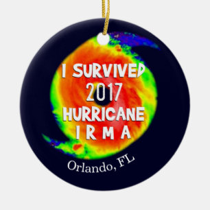 Ornement En Céramique J'AI SURVÉCU À L'HURRICANE IRMA à votre endroit