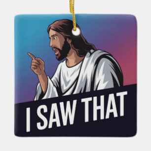 Ornement En Céramique J'ai vu Jésus