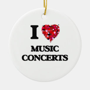Ornement En Céramique J'aime des concerts de musique