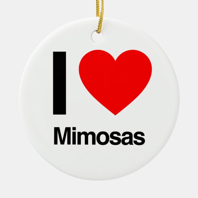 Ornement En Céramique j'aime des mimosas (Devant)