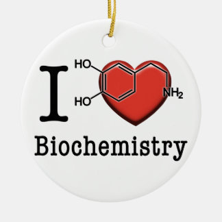 Ornement En Céramique J'aime la biochimie