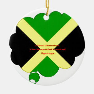 Ornement En Céramique J'aime la Jamaïque. La Terre de Springs