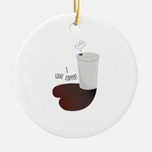 Ornement En Céramique J'aime le café